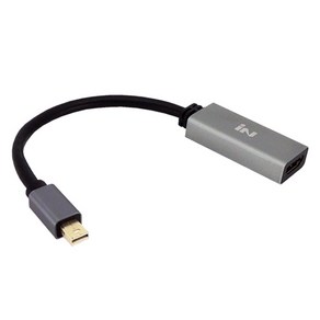 인네트워크 mini DP to HDMI 영상 변환 젠더 알루미늄, IN-ACTMDPH19AL