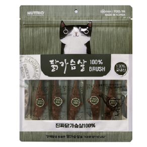 뉴트리오 고양이 순살 가슴살 브러쉬 5p, 1개, 35g, 닭고기맛