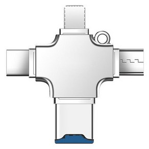 헨센 멀티 4in1 다용도 변환젠더 TF형, 1개, 4cm