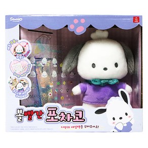 오로라 산리오 볼빨간 포차코 인형, 혼합색상, 1개