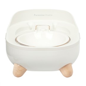 퓨어나인 반려동물 쿨기능 Xtable 도자기 밥그릇 D11, White Golding, 1개