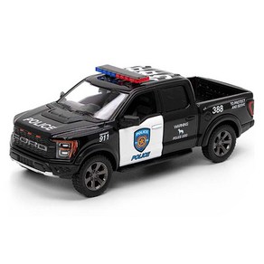 킨스마트 2022 포드 F-150 랩터 폴리스 KT5436P, 블랙, 1개