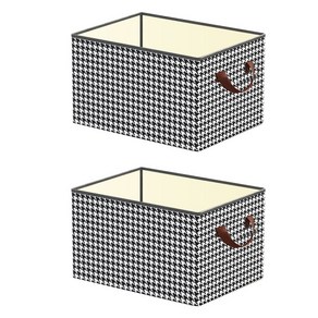 예홈 핸들식 하운드체크 리빙 수납 박스