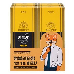 정관장지니펫 강아지 멍블리타임 짜먹는 간식 10p, 황태, 140g, 4개