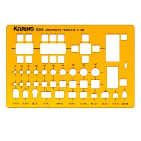 코링 템플레이트 사무실내정규 1/100 K-504, 1개