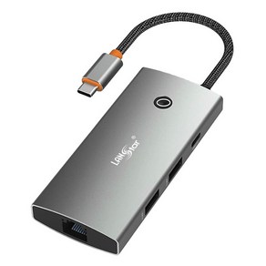 랜스타 6 in 1 C타입 HDMI ON / OFF 기능 멀티 맥북허브 LS-U61MH, 1개