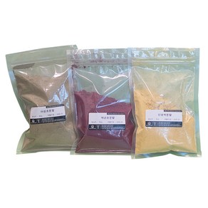 비누 만들기 분말 100g x 3종 세트, 풀색, 노란색, 자주색, 1개