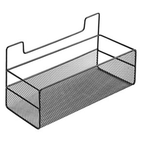 솔브리빙 네트망 욕실 화장실 무타공 벽 코너형 접착 수납 정리대 선반, 블랙  스몰, 1개