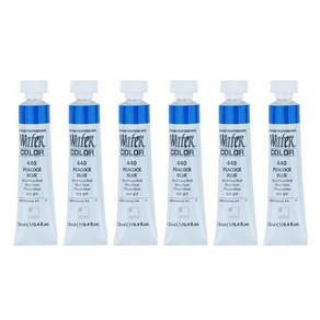 신한화구 전문가 수채화 Tube 440 피콕 블루 6p, 12ml, 1색