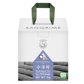 산그리메 유기농 수국차 삼각티백차 선물용패키지, 15개입, 1개, 1g