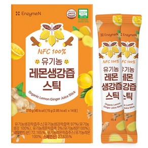 엔자임엔 NFC 유기농 레몬 생강즙 스틱 14p, 210g, 1개