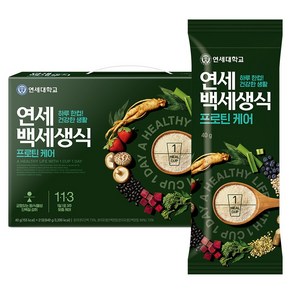 연세 백세생식 프로틴 케어, 40g, 21개