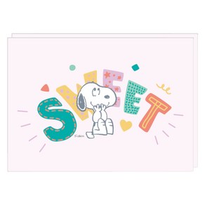 피너츠 스누피 편선지 세트 PLT3002, 혼합색상, 2세트
