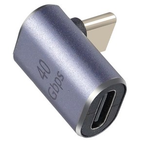 Coms USB 4.0 Type C GEN3 꺾임 젠더 상하 꺾임, 1개