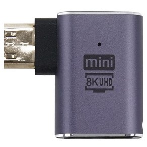 컴스마트 Mini HDMI 변환 젠더 2.1 8K60Hz UHD 연장 MF 미니 꺾임, 1개, JA207