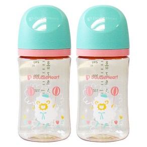 더블하트 모유실감 3세대 PPSU 노꼭지 젖병 트윈팩, 하늘을날꼬양, 240ml, 1개