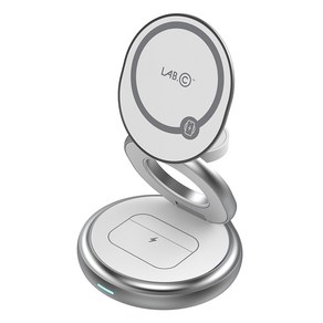 랩씨 3 in 1 갤럭시워치용 맥세이프 15W 고속 무선 충전 거치대 LABC-246QI, 1개, 실버(LABC-246QISV)