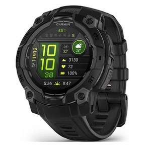 가민 인스팅트 3 AMOLED 아웃도어 GPS 스마트워치, 블랙, 45mm, GPS + 블루투스