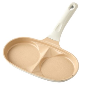 모던하우스 인덕션 뉴 블랑 세라믹코팅 2구 에그팬 23cm, 1개