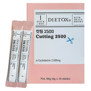 다이어톡스 컷팅 2500 알파시클로덱스트린 제로파우더 14p, 84g, 14회분, 1개