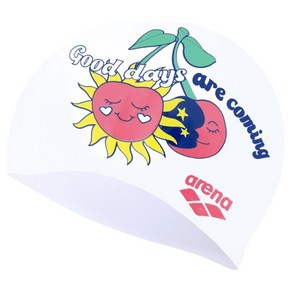 아레나 체리캔디 실리콘 수모 A5AC1AC13, 화이트레드, 1개