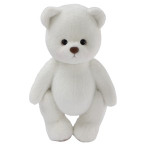 테디테일즈 레나베어 단모 인형 M + 쇼핑백, 화이트, 1개, 30cm