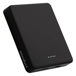 미니덕트 맥세이프 미니 고속 무선보조배터리 4000mAh mi200DT, 매트 블랙