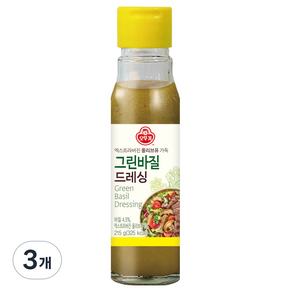 오뚜기 그린바질 드레싱, 215g, 3개