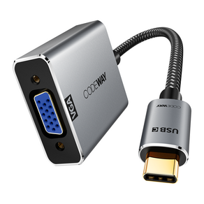 코드웨이 USB C타입 to VGA RGB 변환 젠더 12cm, 1개, SA7141