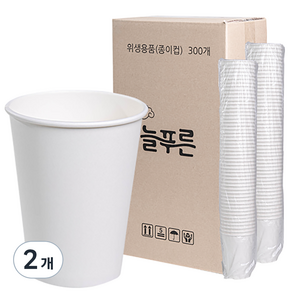 neulpuleun 무인쇄 종이컵 380ml, 300개입, 2개