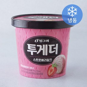 빙그레 투게더 스트로베리밀크 아이스밀크 (냉동), 710ml, 1개