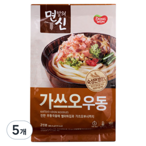 동원 면발의신 가쓰오우동, 385.6g, 5개