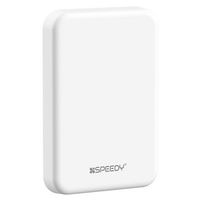 SPEEDY 20W 맥세이프 무선 고속충전 보조배터리 5000mAh, 화이트, SPE-B2DC5WL15W