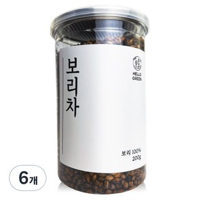 헬로우그린 볶은 보리차, 200g, 6개, 1개입