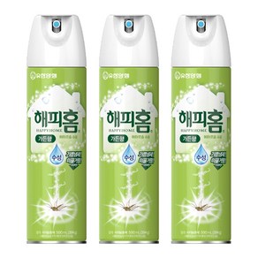 해피홈 에어로솔 수성 모기퇴치제 가든향, 500ml, 3개