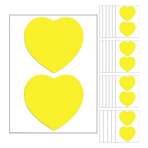 타이탄 다꾸 쁘띠 팬시 스티커 3.5cm 144p, 옐로우 하트, 24개