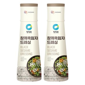 청정원 참깨 흑임자 드레싱, 300g, 2개