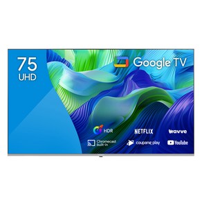 더함 4K UHD LED 구글 OS TV, 190cm(75인치), NA752UHD SMART HOME60 24k1, 벽걸이형, 방문설치