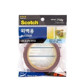 3M 스카치 외벽용 폼 양면테이프 18mm x 3m