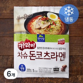 면사랑 카라이 차슈 돈코츠 라멘 1인분 (냉동), 346g, 6개