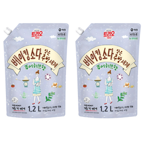 트리오 베이킹소다 담은 퓨어허브향 주방세제, 1.2L, 2개