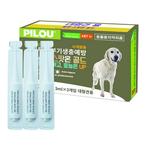 필루 네츄럴 외부기생충 예방 스팟온 골드 대형견, 3ml, 3개