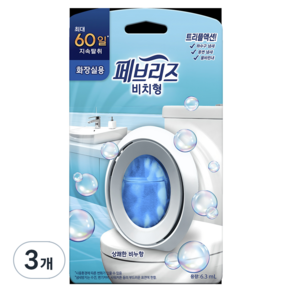 페브리즈 화장실용 비치형 탈취제 상쾌한 비누향 본품, 6.3ml, 3개