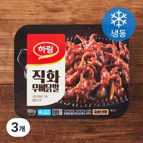 하림 직화 무뼈닭발 (냉동), 180g, 3개