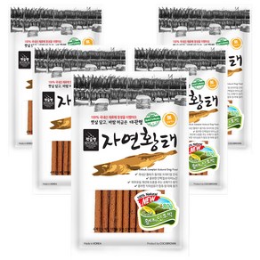 펫슐랭 대관령 자연황태 져키 강아지 간식, 혼합맛(황태/단호박), 80g, 5개