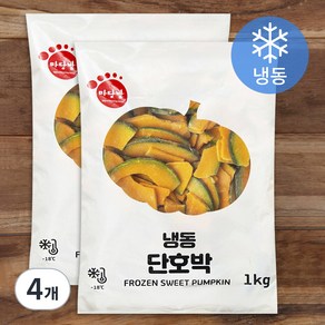 마당발 단호박 슬라이스 (냉동), 1kg, 4개