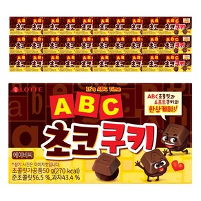 롯데웰푸드 ABC 초코쿠키, 50g, 32개