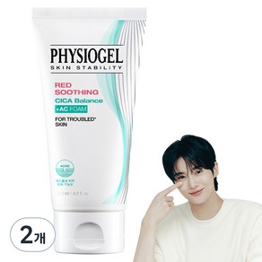 피지오겔 레드 수딩 시카밸런스 플러스 에이씨 폼클렌저, 120ml, 2개