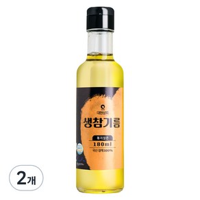 대현상회 볶지않은 국산 생참기름, 2개, 180ml