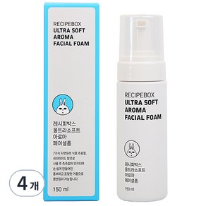 레시피박스 울트라소프트 아로마 페이셜 클렌징 폼, 4개, 150ml